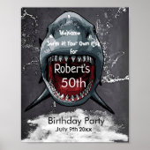 Poster Anniversaire des requins, Attaque des requins, (Devant)