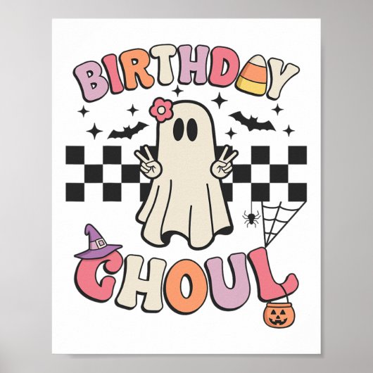 Poster Anniversaire d'Halloween Ghoul Anniversaire fête A (Devant)