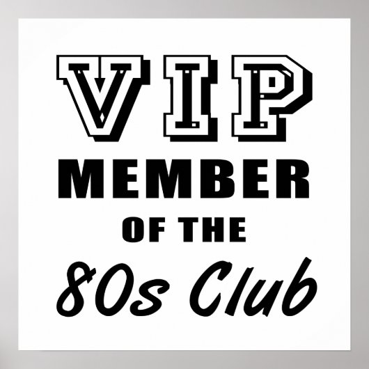 Poster Anniversaire du club des années 80 (Devant)