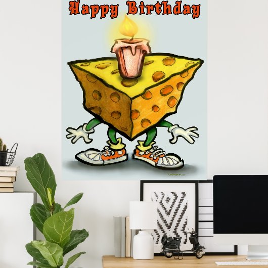 Poster Anniversaire du fromage (Bureau à domicile)