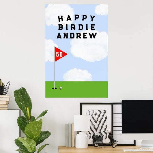 Poster Anniversaire du golf (Bureau à domicile)