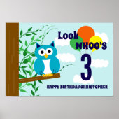 Poster Anniversaire du hibou (Devant)