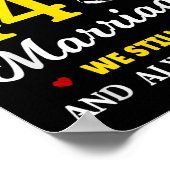 Poster Anniversaire du Mariage de 44e année (Coin)