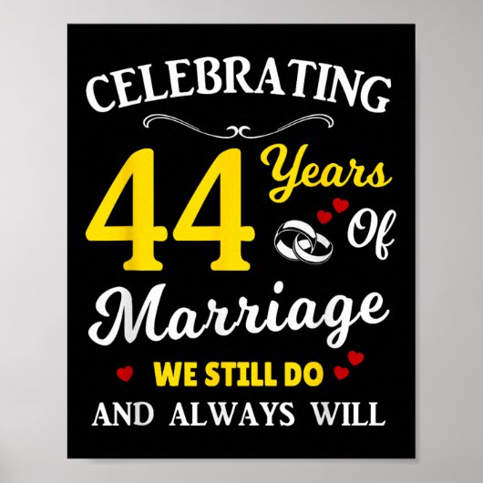 Poster Anniversaire du Mariage de 44e année (Devant)