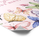 Poster Anniversaire du papillon rose (Coin)