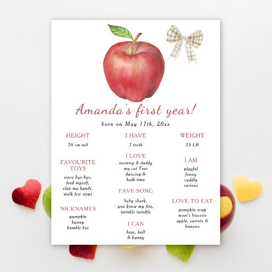 Poster Anniversaire du premier anniversaire d'Apple et de