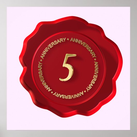 Poster Anniversaire du sceau de cire rouge (Devant)