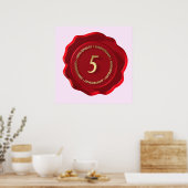 Poster Anniversaire du sceau de cire rouge (Cuisine)