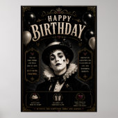Poster Anniversaire Elegant Gothic Pierrot (Devant)