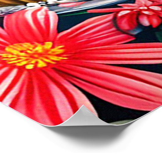 Poster Anniversaire éléphant avec gâteau et ballons (Coin)