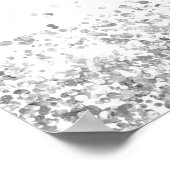 Poster Anniversaire fête argent diamants bienvenue (Coin)