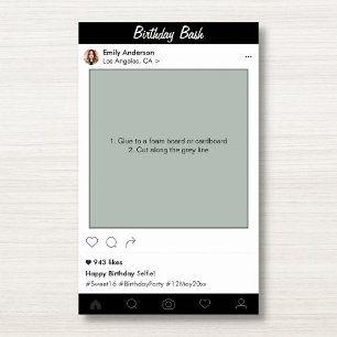 Poster Anniversaire Fête Prop Photo Booth Décor