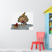 Poster Anniversaire Fille Avec Un Cadeau