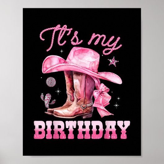 Poster Anniversaire Fille It ' ; s Mon anniversaire Pi (Devant)