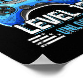 Poster Anniversaire Garçon Niveau 12 Déverrouillé 12e Ann (Coin)