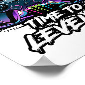 Poster Anniversaire Garçon Temps Pour Augmenter Le Jeu Vi (Coin)