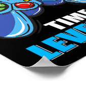 Poster Anniversaire Garçon Temps Pour Augmenter Vidéo Jeu (Coin)