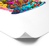 Poster Anniversaire, gâteau d'anniversaire coloré (Coin)