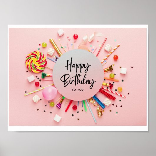 Poster anniversaire heureux (Devant)