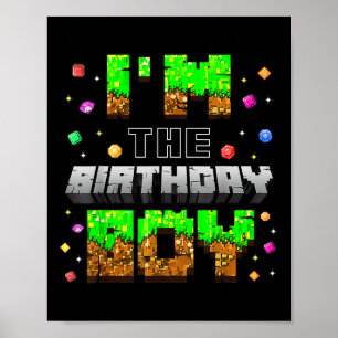 Poster Anniversaire Je suis Anniversaire Jeu Garçon Pixel