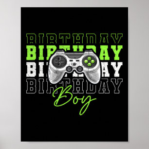 Poster Anniversaire Jeu Vidéo Garçon Fête Anniversaire Po
