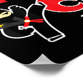 Poster Anniversaire Ninja - 9 ans Ninja Party - Anniversa (Coin)