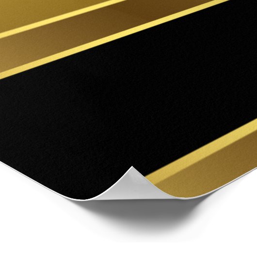 Poster Anniversaire noir et or (Coin)