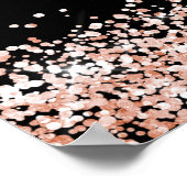 Poster Anniversaire noir rose or bienvenue (Coin)