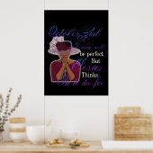 Poster Anniversaire | Octobre Fille Je Ne Suis Peut-Être  (Cuisine)