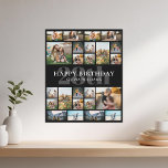 Poster Anniversaire Personnalisé 24 Photo Collage<br><div class="desc">Créez votre propre photo personnalisée 24 Collage photo pour Anniversaire</div>