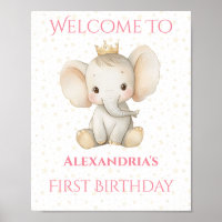 Anniversaire Personnalisé Princesse Elephant Bienv