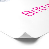 Poster Anniversaire photo coeur collage fille accueil (Coin)