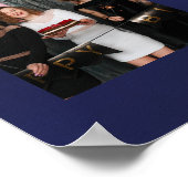 Poster Anniversaire photo collage marine bleu BFF (Coin)