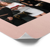 Poster Anniversaire photo collage rose or BFF (Coin)