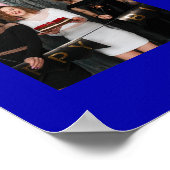 Poster Anniversaire photo collage royal bleu BFF (Coin)