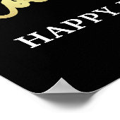 Poster Anniversaire Photo Making AGE Look Good Black Gold (Coin)