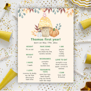 Poster Anniversaire premier champignon d'automne Mileston
