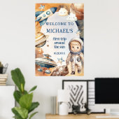 Poster Anniversaire Premier Voyage Autour Du Soleil Bienv (Bureau à domicile)