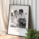 Poster Anniversaire romantique Message personnalisé Photo<br><div class="desc">Capturez l'essence de l'amour éternel avec notre poster photo message personnalisé anniversaire romantique. Cette impression de portrait familial personnalisée n'est pas seulement un cadeau ; c'est une déclaration d'affection intemporelle, parfaite pour n'importe quelle occasion, des anniversaires et des ménagères aux mariages et au-delà. En tant que cadeau d'anniversaire chaleureux d'un...</div>