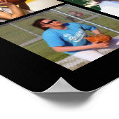 Poster Anniversaire Simple 21 Photo Collage personnalisé (Coin)