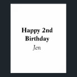 Poster anniversaires ajouter votre nom texte image modifi<br><div class="desc">Conception</div>