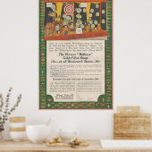 Poster Annonce 1916 pour bagues en or Woolworth Bullseye (Cuisine)