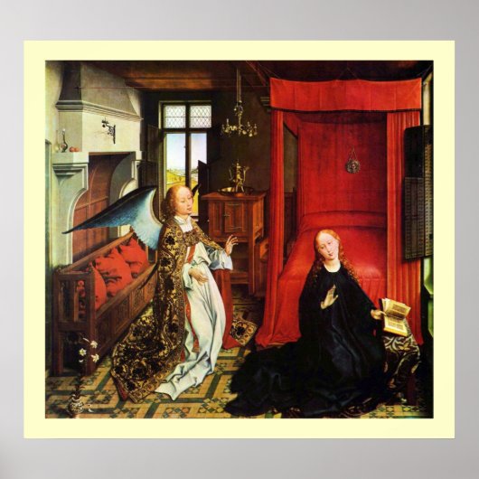 Poster ANNONCE ANGEL Archange Gabriel et Vierge (Devant)