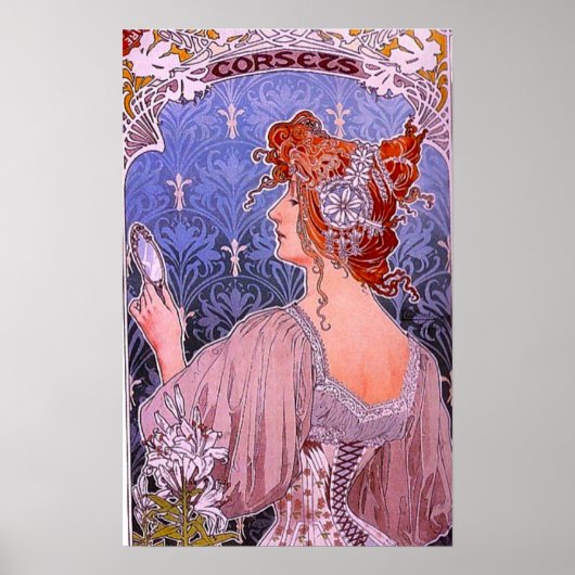 Poster Annonce Art Nouveau Corset (Devant)