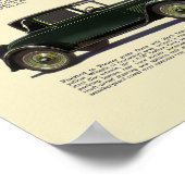 Poster Annonce automobile 1928 vintage (Coin)