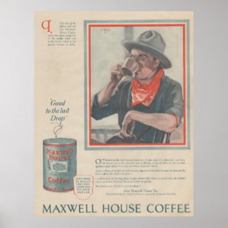 Poster Annonce café des années 1920