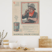 Poster Annonce café des années 1920 (Cuisine)