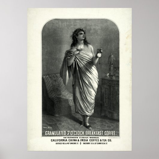 Poster Annonce café vintage 1896 (Devant)