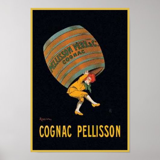 Poster Annonce Cognac Pellisson vintage (Devant)