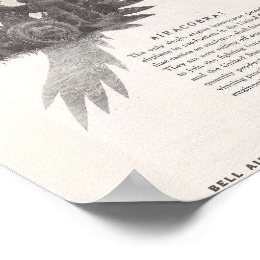 Poster Annonce d'avion Bell 1941 (Coin)